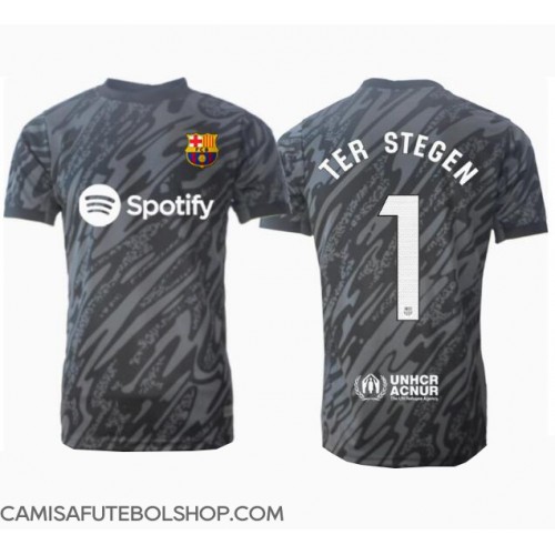 Camisa de time de futebol Barcelona Ter Stegen #1 Goleiro Replicas 3º Equipamento 2024-25 Manga Curta